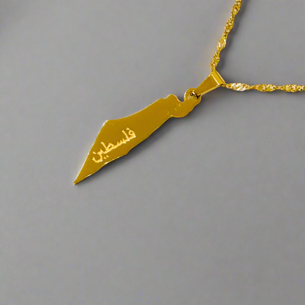Map of Palestine Necklace