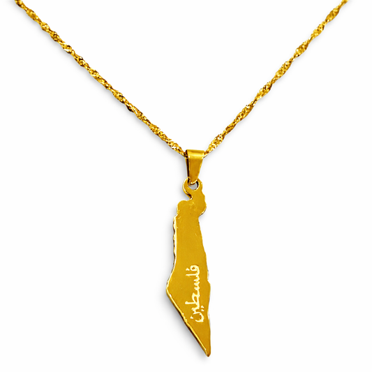 Map of Palestine Necklace