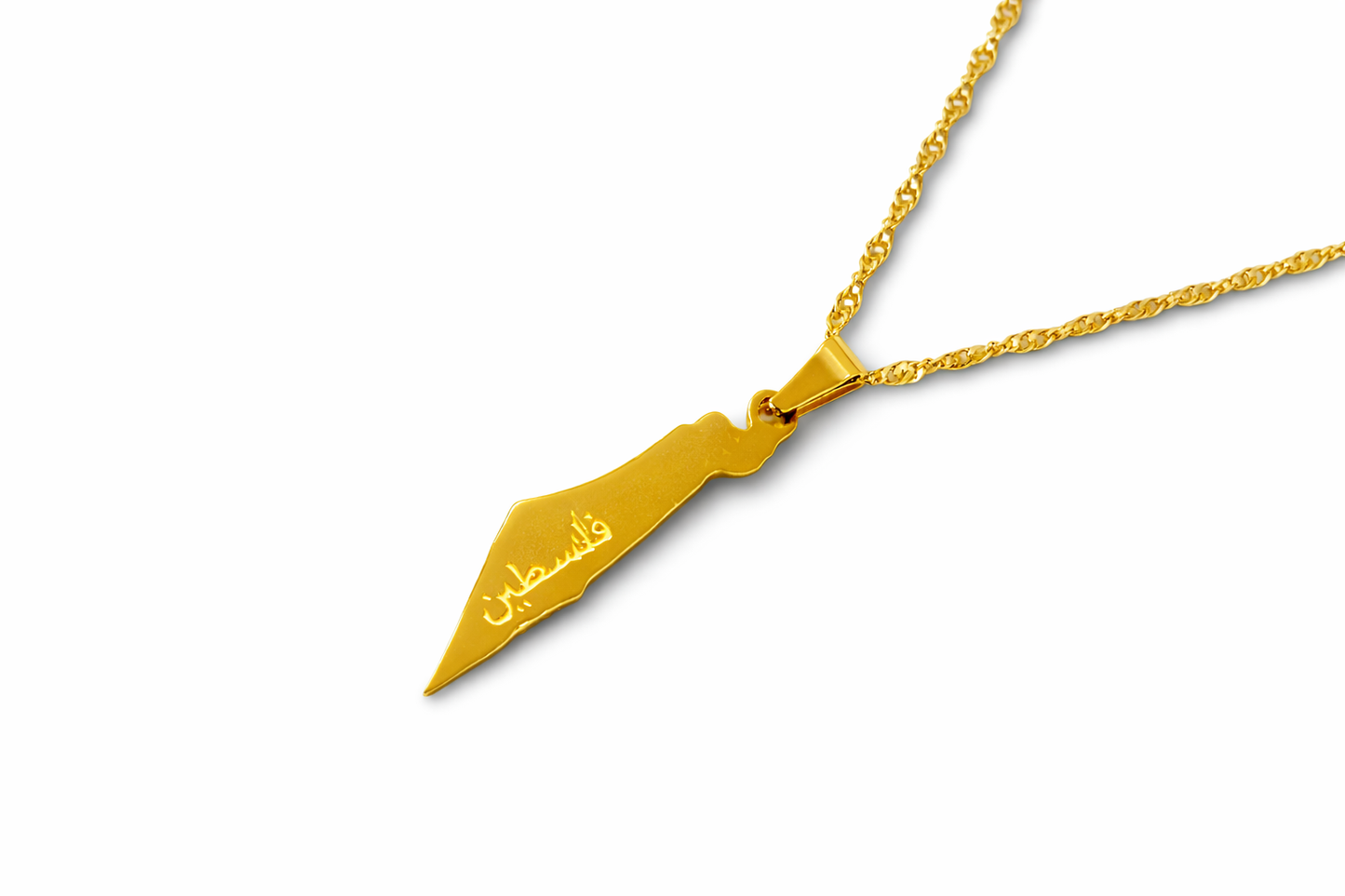 Map of Palestine Necklace